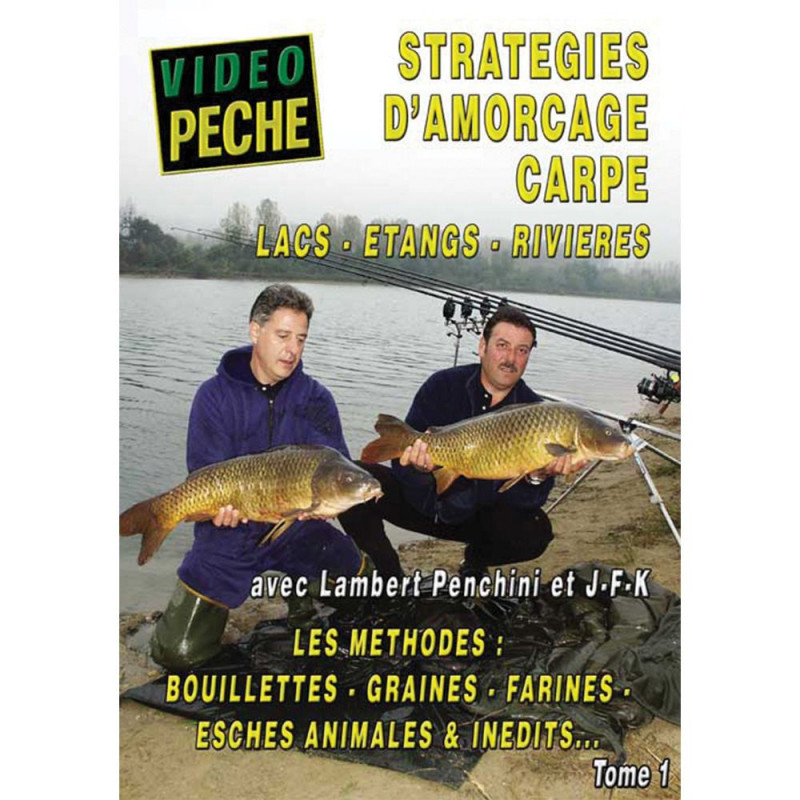 Lot de 2 DVD : Stratégies d'amorçage carpe Lot de 2 DVD : Stratégies d'amorçage carpe