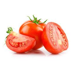 Snijplank met tomatendecoratie