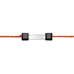 Litzclip connector in roestvrij staal. 3mm draad (10 stuks)