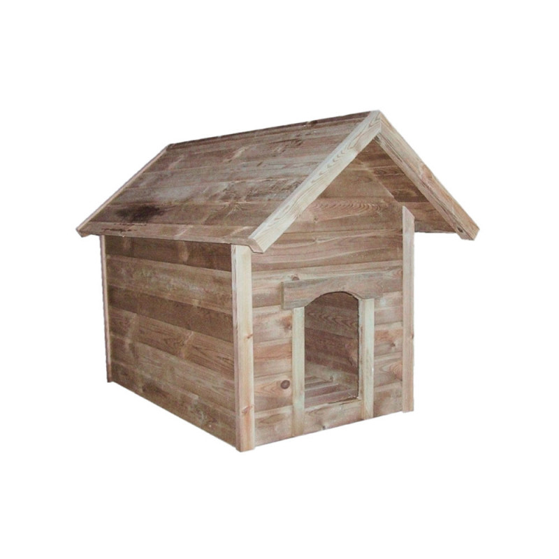 Niche pour grand chien en pin traité autoclave 115x80x106 cm Niche pour grand chien en pin traité autoclave 115x80x106 cm