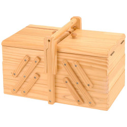 Boîte couture bois pin 3...