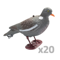 Lot 20 houtduiven zittend -...