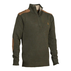 Pull Fox met rits kaki...