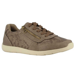 Beige sneakers met veters...